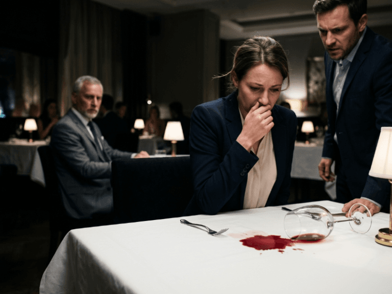 A difficult moment at a business dinner led to an unexpected encounter with an estranged family member.