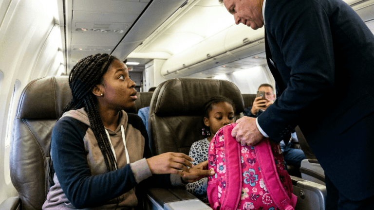 A tech founder threw an eight-year-old’s backpack across the first-class aisle, not realizing her father held his startup’s only funding.